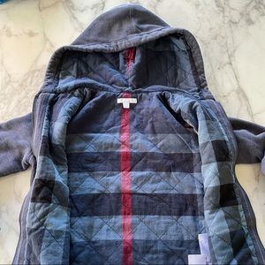 Burberry Children Zip-Up Quilted Hoodie 10Y